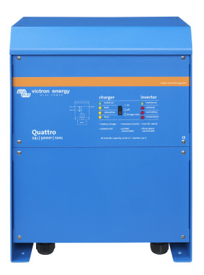 Інвертор VictronEnergy Quattro 24/5000/120-100/100 однофазний чиста синусоїда
